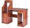 Computer Workstation with Hutch Storage Bookshelf & CPU Compartment, Study Writing Table, Computer Desk with Storage Cabinet & Drawer, Wood Frame Home Office Desk with Pull-Out Keyboard Tray,